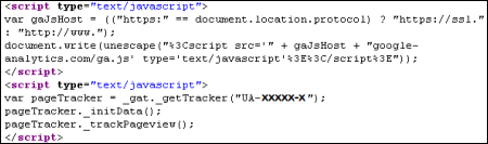 Google Analytics traditional tracking code