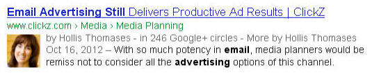 Google Authorship Search Result